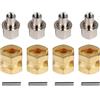 INJORA RC Hex Hub 12mm Mozzo Esagonale Ottone Ruote Estensione Esagonale Adattatore per 1/10 RC Crawler Axial SCX10 90046 D90 (12mm)