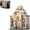 PAN TASY PANTASY Light Up Dinosaur Museum Building Blocks, Architettura Barocca Modello Espandibile Doppia Sala, Set di Costruzione Modulare, 11 Luci, Street View Compatibile Set di Display Interattivo da