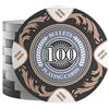 Bullets Playing Cards, 25 Clay Poker Chip Tony per set da poker, valore 100-14 g, diametro 4 cm, colore nero..