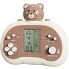 LZYCH Cartone Animato Carino Console di Gioco a Blocchi 26 Gioco Retrò Mattoni/Corsa/Carro armato Difficoltà Regolabile Compleanno per Bambini/Regalo di Natale Giocattoli Puzzle Cubetto (Marrone)