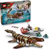 BRICK Flip Lego Jurassic World Mosasaurier: la missione in barca - 76974 Lego Mosasaurier con sacchetto regalo, Jurassic Set dinosauri a partire dagli 8 anni - Novità 2025