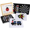 ZazzyKid Carte a contrasto bambino, bambino nero bianco carte 0 3 6mesi, giocattolo neonato
