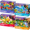 QUOKKA Puzzle Bambini 4 5 6 Anni - 4x60 Pezzi Puzzle Fluorescenti 3 4 Anni - Giocattoli Colorati con Fattoria Tropicale Oceano Animali e Uccelli - Giochi Educativi Regalo per Bambini e Bambine 6 7 8