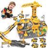 LTFIOON Cantiere Bambini - Set Costruzione Gru 55 Pezzi con Camion e Blocco Auto per Ragazzi 3-7 Anni