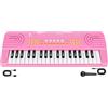 QiquBox Tastiera Pianoforte Giocattolo per Bambini 3-8 Anni 37 Tasti con Microfono Giocattolo Musicale Educativo Natale Compleanno Regalo per Ragazze e Ragazzi (Rosa)