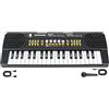 QiquBox Tastiera Pianoforte Giocattolo per Bambini 3-8 Anni 37 Tasti con Microfono Giocattolo Musicale Educativo Natale Compleanno Regalo per Ragazze e Ragazzi (Nero)