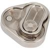 Asixxsix Fidget Slider, Rotazione Triangolare Magnetica Giocattolo Fidget in Metallo per Adulti, ADHD Portatile, Autismo, Ansia, Antistress Push Slider Fidget con Due Corpi in Metallo