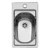 Foster 1129 000 Lavello da Incasso Monovasca 1 Vasca 29 x 50 cm Sopratop Serie S1000 Acciaio Inox 1129000