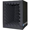 BXI - Box portatile per la registrazione vocale, grande, pieghevole, scudo isolante per microfono, scatola fonoassorbente per studio di registrazione musicale, filtro antiriflesso per scrivania e