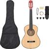 vidaXL Set Chitarra Classica Principianti 12 pz Blu 4/4 39" Strumento Musicale vidaXL