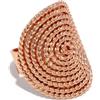Vestopazzo VLNET anello scudo | scudo torchon | misura regolabile | tg unica |placcato in argento o rame | Nickel tested | Lavorazione artigianale. (Scudo rame)