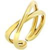 Breil, Collezione Lightline, Anello Donna in Acciaio Lucido Effetto Luminoso, Design dalle Linee Sinuose Eleganti e Raffinate, Idea Regalo Donne
