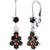 SILVEGO Orecchini da donna in argento sterling 925 con veri orecchini a goccia di granato, Argento, Granato