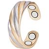 EnerMagiX Anelli magnetici in rame per donne e uomini, magneti ultra resistenti, 99,99% rame puro massiccio regolabile, Regolabile, Oro Argento