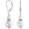 Bling Jewelry Sposa Milgrain Bordato Perline Rondel Separatore Doppio Bianco D'Acqua Dolce Coltivato Perla Forma Pera Orecchini A Goccia Per Le Donne Teen .925 Sterling Silver Leva Indietro Nozze Giugno Birthstone