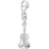CLEVER SCHMUCK Ciondolo in argento Sterling 925 con piccola chitarra classica, 19 x 8 mm, lucido, in custodia per gioielli