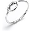 Silverly Anello con Nodo d'Amore a Fascia Sottile | Anello in Argento Sterling 925 per Donna | Anello della Promessa del Migliore Amico | Anelli Impilabili per Gioielli | Delicata Band Minimalista