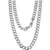 Treasure Bay Catenina da uomo in argento massiccio 925 da 9,2 mm, disponibile nelle seguenti misure: 50 cm, 52 cm, 55 cm e 60 cm, 22, Argento, Nessuna pietra preziosa