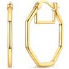 Hapour Steriling Orecchini a cerchio in argento per le donne Twisted Orecchini Chunky Peso Leggero Cartilagine Orecchino Jcaket Cubic Zirconia per Ragazze Regalo, Argento sterling, Zirconia cubica