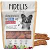 Fidelis - Filetti di pollo mirtilli e mirtilli rossi per cani 100 g - Cani secchi all'aria in materie prime naturali al 100% - Deliziosi per cani come snack
