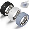 Snyeest Cover compatibile con Oura Ring 4/Gen 3 Protector - Custodia elastica in silicone antigraffio per allenamento in palestra, nero, trasparente, grigio-blu, taglia M per 8/9/10/11