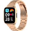 PaceBid Metallo Cinturino Compatibile con Xiaomi Redmi Watch 3 Active, Acciaio Inossidabile Metallo Regolabile Uomini Donne Cinturini di Ricambio per Xiaomi Redmi Watch 3 Active Oro rosa