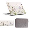 FFBOFFC Custodia Compatibile con MacBook Air 13,6 Pollici 2024-2022 Modello A3113 A2681 con Liquid Retina Display, Custodia Rigida Cover in Pelle & Borsa & Copritastiera, Fiori secchi
