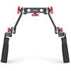 SMALLRIG Rosette Handle Kit Support Shoulder Rig Portable Système 15mm Rod Clamp avec Bras d'Extension Poignée Caoutchouc Pour DSLR per Canon per Sony per Panasonic etc.- 2002F