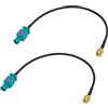 Ksywydu 2 cavi adattatore antenna, antenna GPS per auto Fakra Z maschio a SMA maschio 15 cm per auto, compatibile con GPS Radio AM FM Dab Sirius XM 4G LTE Bluetooth, connettori RF per audio video