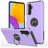 MEIQIBAO Cover Per Samsung Galaxy S24 Case Nascosto Supporto in metallo rotante a 360 gradi,Custodia Sottile Silicone Antiurto Antigraffio Protettiva Case,Compatibile con Samsung S24 5G,viola