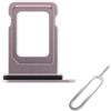 Cemobile Supporto per slot per scheda SIM di ricambio per iPhone 15 e iPhone 15 Plus (versione SIM singola) con anello di tenuta in gomma impermeabile e perno di espulsione aperto (rosa)