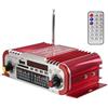 DollaTek 2 canali Hi-Fi Mini Digitale per Auto Moto Stereo Auto Amplificatore di Potenza Supporto USB/FM/SD per Auto per Auto Auto CD Dvd Ingresso CC 12V - Rosso