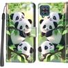 Haninsuze Cover per Samsung Galaxy A12, Portafoglio PU Pelle, panda | Interno TPU Antiurto, Anti-Graffio, Fessura per Schede, Supporto Stand, Design Libro, Flip