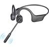 MONODEAL Cuffie Conduzione Ossea con Microfono, Cuffie Open-Ear Auricolare Bluetooth 5.3 con Microfono Funzione di Silenziamento Cancellazione del rumore Multipunto, Ideale per Guidare Casa e Ufficio