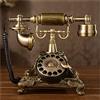Tikwisdom Resina imitazione Rame Vintage Style Rotary Retro vecchio stile Rotary Dial Casa e Ufficio Telefono Telefono Home Soggiorno Decor