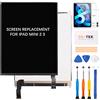 SRJTEK Display LCD Per IPad Mini 2/3 Per Sostituzione Schermo Per IPad Mini 2/3 A1489 A1490 Per IPad Mini 2/3 A1491 A1599 A1560 Kit di Riparazione Assembly Schermo LCD (Solo LCD)