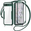 FERLAN Cover per Google Pixel 6a con Cordino, 360 Gradi Antiurto Custodia con Protezione Schermo Integrata Trasparente Rugged TPU Bumper Doppia Protettiva Cover per Google Pixel 6a -Verde