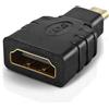 Cablepelado Adattatore HDMI a Micro HDMI | Adattatore Micro HDMI Video Universale | 4K Ultra HD 1080p Full HD | Adatto per Fotocamere, Portatili e Tablet