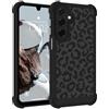 Nuxiady Cover per Samsung Galaxy A25 5G Sottile Silicone Custodia Antiurto Case Aesthetic Motivo Disegni Antigraffio Bumper Cover per Galaxy A25, Leopardo-Nero