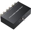LiNKFOR Commuttatore Audio Bidirezionale a Banana Placcate Oro per Amplificatore e Casse Selettore Altoparlanti 100W RMS con Switch A/B 2(1)-IN-1(2)-OUT Senza Alimentazione per Hi-Fi, Home Cinema