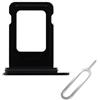 Cemobile Supporto per slot per scheda SIM di ricambio per iPhone 15 e iPhone 15 Plus (versione SIM singola) con anello di tenuta in gomma impermeabile e perno di espulsione aperto (nero)