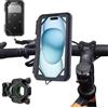 KMTOYS Porta Cellulare Impermeabile, Supporto Telefono Antivibrazione Moto, Scooter con Touch Screen Rotazione di 360° per Smartphone 4.7 a 6.8
