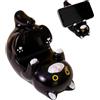 QYJMLH Supporto Per Cellulare A Forma Di Gatto,Funny Cat Holder Supporto, Per Animali Gatto Per La Decorazione Domestica Per Casa, Soggiorno, Dormitorio E Scuola-8.3 * 5.8 * 5CM (nero)