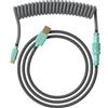 Ranked Cavo Coiled | Cavo Intrecciato a Doppia Guaina Fatto a Mano | USB Tipo C ad A | Connettore Aviator a 5 Pin per Tastiera da Gioco Meccanica Custom | Supporta la Ricarica Rapida 20W (Dolch)