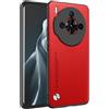 HAFFAN Custodia Cover Protettiva per Cellulare per Nubia Z60S Pro (6.78 inches), Stile Similpelle - Rosso
