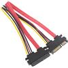 Aukson P29 SATA 7 + 15 pin maschio a femmina cavo di alimentazione dati prolunga SATA 22pin (7 + 15) Maschio a Femmina Dati e Corrente Combo Prolunga 50 cm