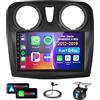 VECHTEL 4G 64G VECHTEL 9Autoradio Bluetooth per Dacia SANDERO II B52 2012-2019 Carplay Android Auto,DSP EQ,1280 * 720,Wifi GPS Navi,Mirror link,RDS/FM Radio 2 din con Retrocamera AHD