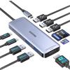 Melelink Adattatore multiporta USB C Hub, Melelink 10-in-1 USBC Hub 4K @ 60Hz HDMI, USBC Dock con 6 porte dati USB, 100 W PD, SD/TF, USB-C Splitter in alluminio tipo C Dongle per MacBook Air Pro, Dell, HP