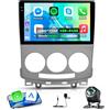NHOPEEW 4+64G Android Autoradio per Mazda 5 2005-2010 con Wireless Carplay e Android Auto - Schermo incell da 9 pollici Supporto WiFi GPS Comandi al volante + Telecamera di retromarcia, Canbus