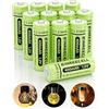 KINREECELL Batteria solare 2/3AAA, 2/3 AAA, 400 mAh, NI-MH ad alta capacità, 2/3 AAA, 1,2 V, con bassa autoscarica per lampade solari da esterni. (2/3 AAA 400 mAh, confezione da 12 pezzi)